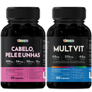 Cabelo, Pele e Unhas 60 Cápsulas Vitaease | Suplemento Alimentar com Vitamina C, Zinco e Biotina