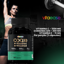 Coenzima Q10 200 mg + Vitamina C 1000 mg + Vitamina E | Suplemento Alimentar – 60 Cápsulas Vitaease