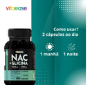 Nac 600mg + Glicina 1200mg Suplemento 60 Cápsulas Vitaease