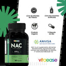 Nac 600mg N-acetil-l-cisteína | 30 Cápsulas | Vitaease