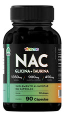 Nac 900mg Glicina Taurina 90 Cápsulas Vitaease Alta Pureza