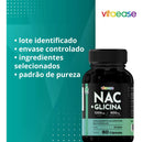 Nac 600mg + Glicina 1200mg Suplemento 60 Cápsulas Vitaease