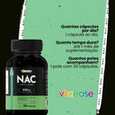 Nac 600mg N-acetil-l-cisteína | 30 Cápsulas | Vitaease