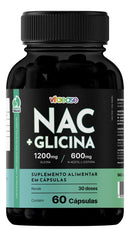 Nac 600mg + Glicina 1200mg Suplemento 60 Cápsulas Vitaease