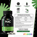 NAC 600mg – N-acetil-L-cisteína | 60 Cápsulas | Vitaease