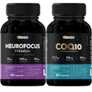 Neurofocus Vitaease – Cafeína, Coenzima Q10 e Aminoácidos | Suplemento Alimentar – 60 Cápsulas