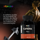 Cafeína 200 mg por Cápsula | Até 400 mg ao Dia | 60 Cápsulas | Vitaease