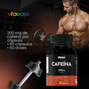 Cafeína 200 mg por Cápsula | Até 400 mg ao Dia | 60 Cápsulas | Vitaease