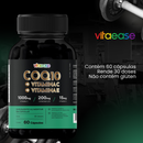 Coenzima Q10 200 mg + Vitamina C 1000 mg + Vitamina E | Suplemento Alimentar – 60 Cápsulas Vitaease
