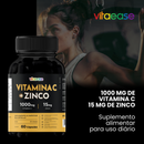 Vitamina C + Zinco Vitaease 1000 mg | 60 Cápsulas