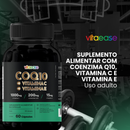 Coenzima Q10 200 mg + Vitamina C 1000 mg + Vitamina E | Suplemento Alimentar – 60 Cápsulas Vitaease