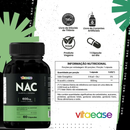 Kit Nac 600mg + Vitamina C + Magnésio Bisglicinato Vitaease